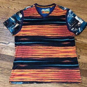 Robert Graham Colorful Striped Men’s T-Shirt XL